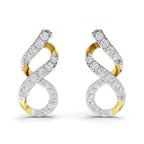 Lab Grown Diamond Earrings 0.49 Carat IGI Certified Round Shape F-G VS | 925 Sterling Silver Gold Plated Fashion Earrings