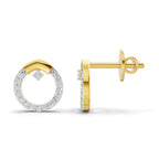 Lab Grown Diamond Earrings 0.15 Carat IGI Certified Round Shape F-G VS | 925 Sterling Silver Yellow Gold Plated Fashion Earrings