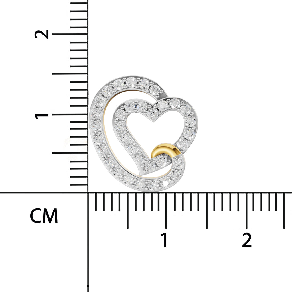 Sparq 0.94ct Evening Diamond Heart Stud Earrings