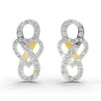 Lab Grown Diamond Earrings 1.61 Carat IGI Certified Round Shape F-G VS | 925 Sterling Silver Gold Plated Fashion Earrings