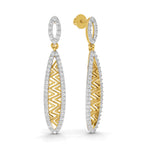 Lab Grown Diamond Earrings 1.1 Carat IGI Certified Round Shape F-G VS | 925 Sterling Silver Gold Plated Fashion Earrings