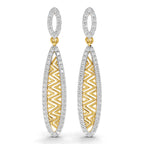 Lab Grown Diamond Earrings 1.1 Carat IGI Certified Round Shape F-G VS | 925 Sterling Silver Gold Plated Fashion Earrings