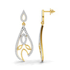 Lab Grown Diamond Earrings 1.24 Carat IGI Certified Round Shape F-G VS | 925 Sterling Silver Gold Plated Fashion Earrings