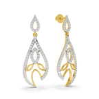 Lab Grown Diamond Earrings 1.24 Carat IGI Certified Round Shape F-G VS | 925 Sterling Silver Gold Plated Fashion Earrings