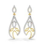 Lab Grown Diamond Earrings 1.24 Carat IGI Certified Round Shape F-G VS | 925 Sterling Silver Gold Plated Fashion Earrings