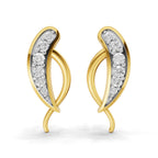 Lab Grown Diamond Earrings 0.29 Carat IGI Certified Round Shape F-G VS | 925 Sterling Silver Gold Plated Fashion Earrings