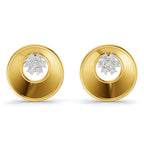 Lab Grown Diamond Earrings 0.2 Carat IGI Certified Round Shape F-G VS | 925 Sterling Silver Gold Plated Fashion Earrings