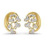 Lab Grown Diamond Earrings 0.53 Carat IGI Certified Round Shape F-G VS | 925 Sterling Silver Gold Plated Fashion Earrings