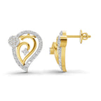 Lab Grown Diamond Earrings 0.65 Carat IGI Certified Round Shape F-G VS | 925 Sterling Silver Gold Plated Fashion Earrings