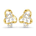 Lab Grown Diamond Earrings 0.24 Carat IGI Certified Round Shape F-G VS | 925 Sterling Silver Gold Plated Fashion Earrings