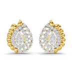 Lab Grown Diamond Earrings 0.6 Carat IGI Certified Round Shape F-G VS Quality| 925 Sterling Silver Gold Plated Mayura Diamond Stud Earrings