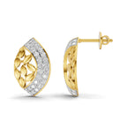 Lab Grown Diamond Earrings 0.75 Carat IGI Certified Round Shape F-G VS | 925 Sterling Silver Gold Plated Fashion Earrings