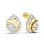 Lab Grown Diamond Earrings 0.68 Carat IGI Certified Round Shape F-G VS | 925 Sterling Silver Gold Plated Fashion Earrings