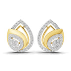Lab Grown Diamond Earrings 0.68 Carat IGI Certified Round Shape F-G VS | 925 Sterling Silver Gold Plated Fashion Earrings