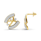 Lab Grown Diamond Earrings 1.34 Carat IGI Certified Round Shape F-G VS | 925 Sterling Silver Gold Plated Fashion Earrings