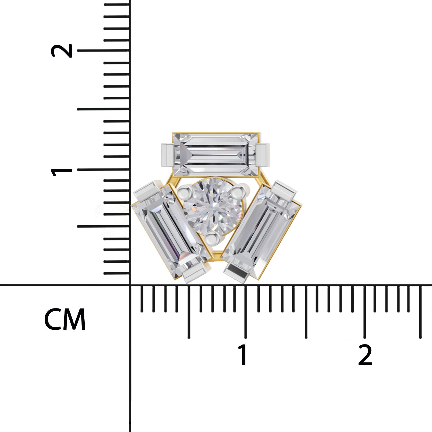 Sparq 0.67ct Baguette Diamond Stud Earrings