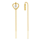 Lab Grown Diamond Earrings 0.07 Carat Round Shape 925 Sterling Silver Yellow Gold Plated Earrings
