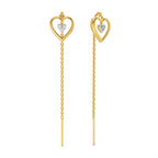 Lab Grown Diamond Earrings 0.07 Carat Round Shape 925 Sterling Silver Yellow Gold Plated Earrings