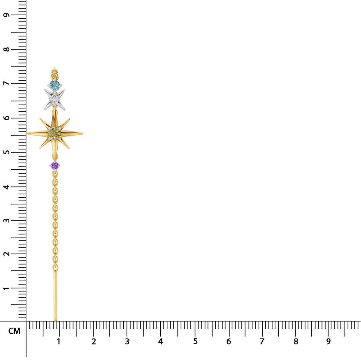 Sparq 0.08ct Dainty Celestial Diamond Star Threader Earrings