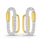 Lab Grown Diamond Earrings 0.48 Carat IGI Certified Round Shape F-G VS | 925 Sterling Silver Gold Plated Fashion Earrings