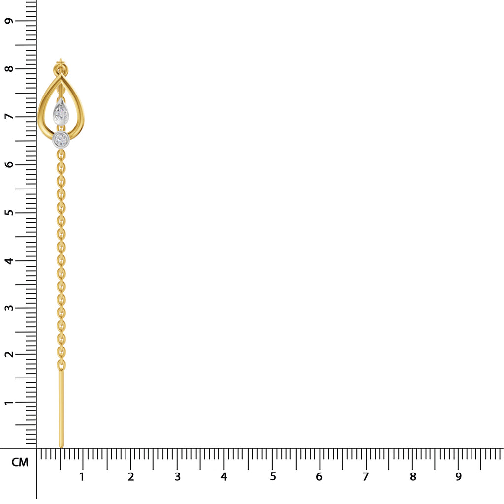 Sparq 0.07ct Petite Diamond Star Drop Drop Earrings