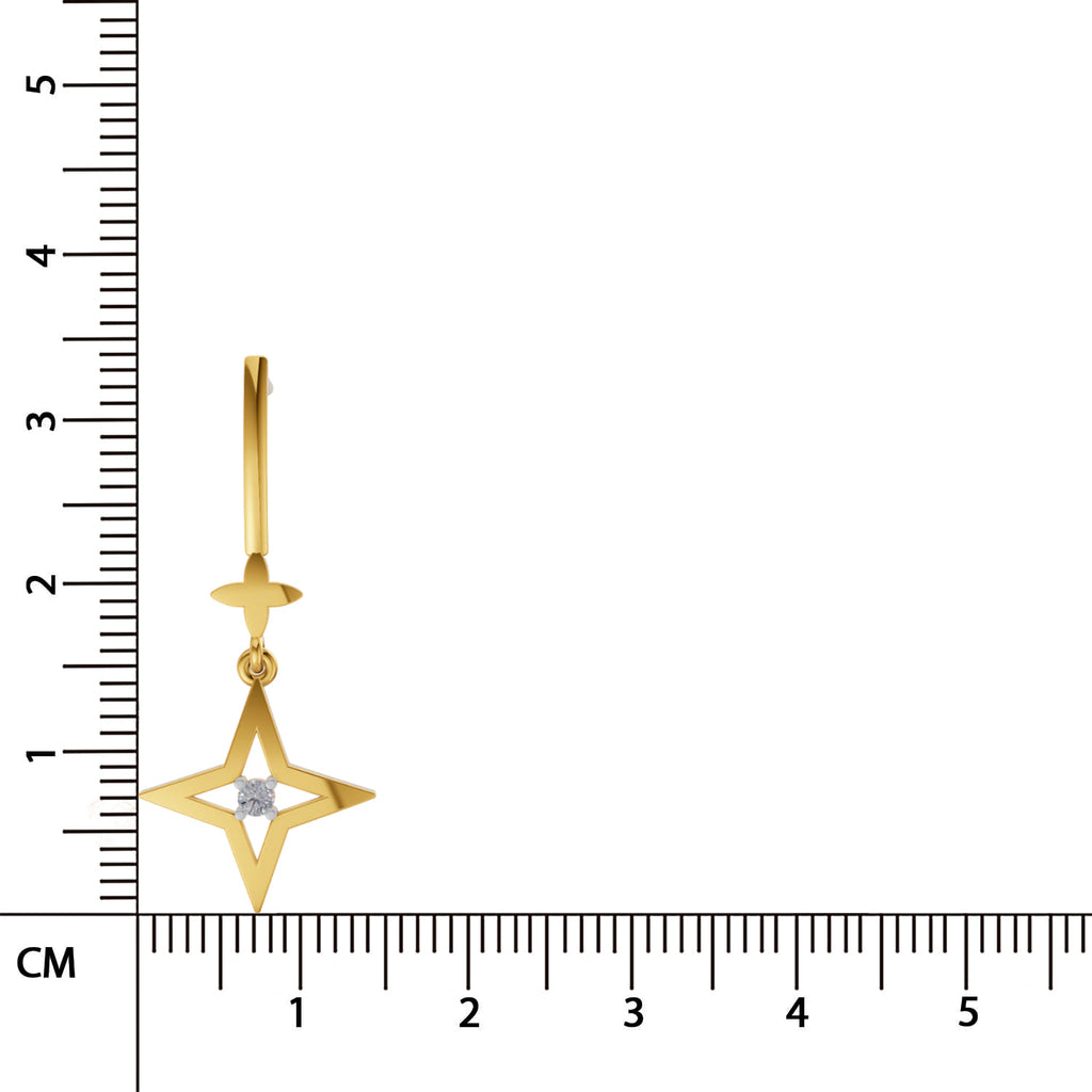 Sparq 0.07ct Minimal Celestial Diamond Star Threader Earrings