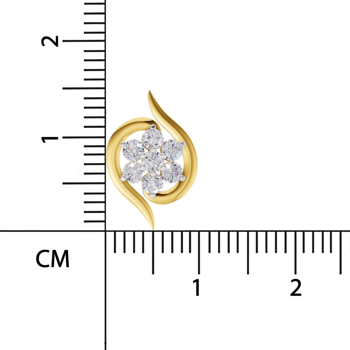 Sparq 0.42ct Evening Diamond Cluster Swirl Stud Earrings