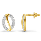 Lab Grown Diamond Earrings 0.2 Carat IGI Certified Round Shape 925 Sterling Silver Gold Plated Harmony Studs Earrings