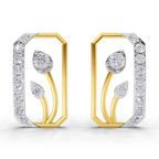 Lab Grown Diamond Earrings 0.42 Carat IGI Certified Round Shape 925 Sterling Silver Gold Plated The Minimalist Stud Earrings