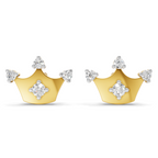 Lab Grown Diamond 0.3CT 925 Sterling Silver Gold Plated Round Shape Earring