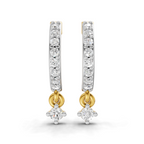 Lab Grown Diamond 0.23CT 925 Sterling Silver Gold Plated Round Shape Earring