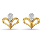 Lab Grown Diamond 0.14CT 925 Sterling Silver Gold Plated Round Shape Earring