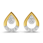 Lab Grown Diamond 0.18CT 925 Sterling Silver Gold Plated Round Shape Earring