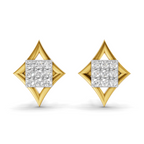 Lab Grown Diamond 0.18CT 925 Sterling Silver Gold Plated Round Shape Earring