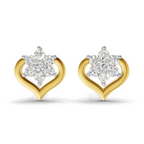 Lab Grown Diamond 0.17CT 925 Sterling Silver Gold Plated Round Shape Earring