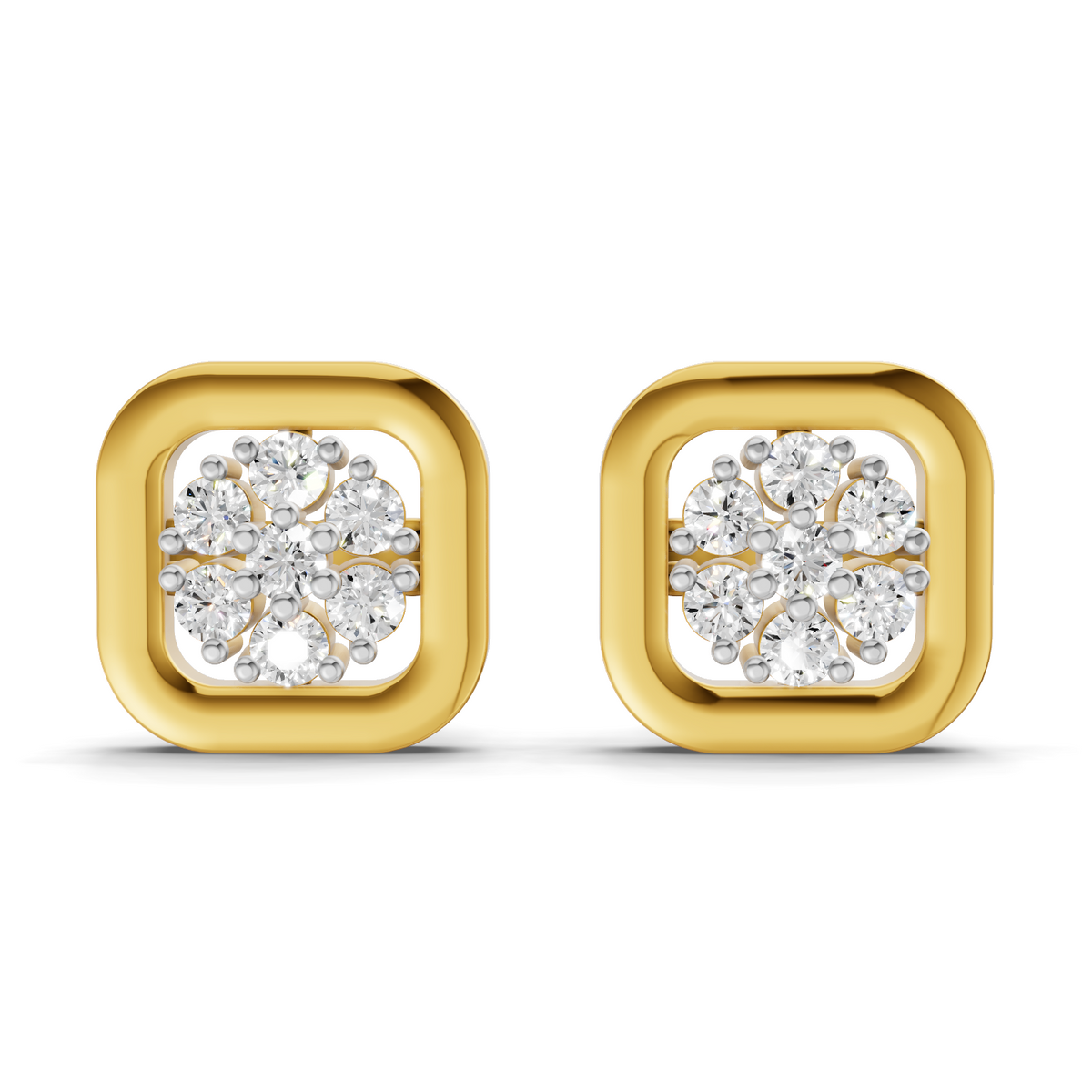 Sparq 0.17ct Classic Diamond Cluster Stud Earrings