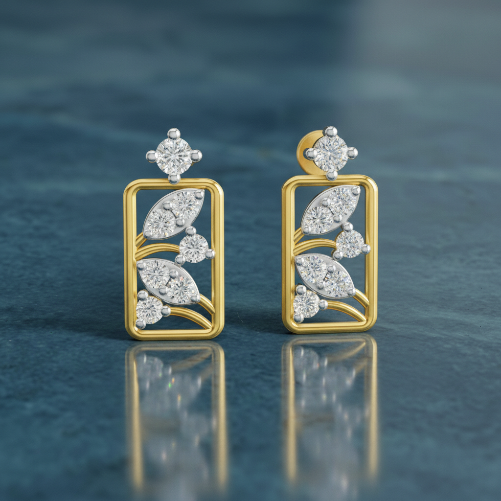 Sparq 0.36ct Evening Diamond Cluster Stud Earrings