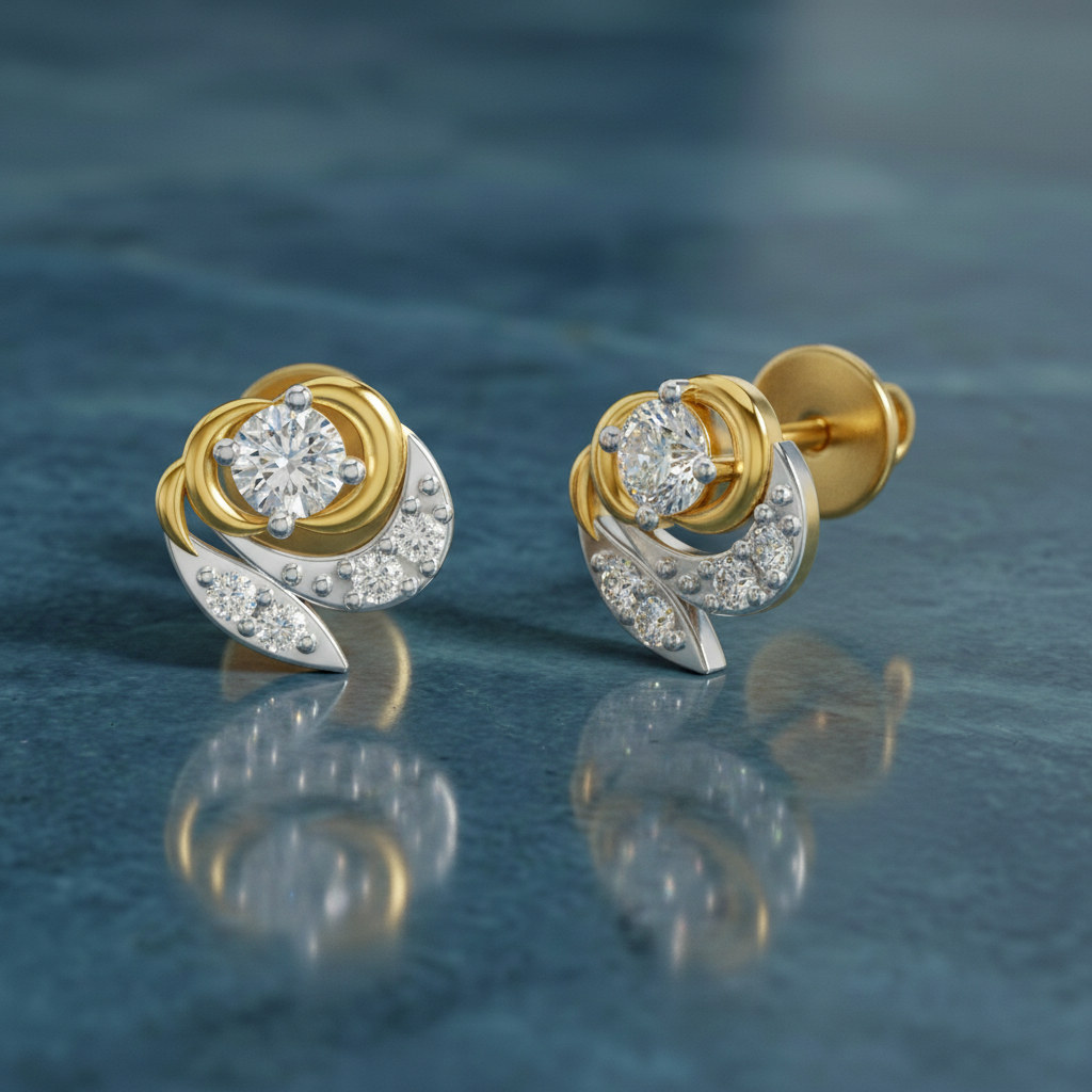 Sparq 0.31ct Evening Diamond Cluster Stud Earrings