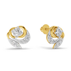 Lab Grown Diamond 0.31CT 925 Sterling Silver Gold Plated Round Shape Earring