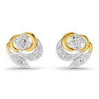 Lab Grown Diamond 0.31CT 925 Sterling Silver Gold Plated Round Shape Earring