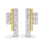 Lab Grown Diamond 0.35CT 925 Sterling Silver Gold Plated Round Shape Earring