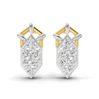 Lab Grown Diamond 0.3CT 925 Sterling Silver Gold Plated Round Shape Earring