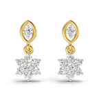 Lab Grown Diamond 0.3CT 925 Sterling Silver Gold Plated Round Shape Earring