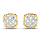 Lab Grown Diamond 0.29CT 925 Sterling Silver Gold Plated Round Shape Earring