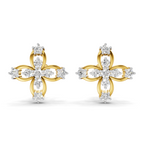 Lab Grown Diamond Earrings 0.4 Carat IGI Certified Round Shape F-G VS | 925 Sterling Silver Yellow Gold Plated Fashion Earrings