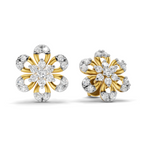 Lab Grown Diamond 0.3CT 925 Sterling Silver Gold Plated Round Shape Earring