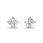 Lab Grown Diamond 0.09CT 925 Sterling Silver Gold Plated Round Shape Earring