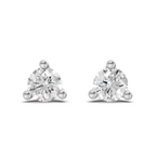 Lab Grown Diamond 0.1CT 925 Sterling Silver Gold Plated Round Shape Earring