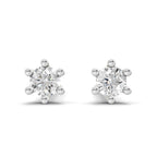 Lab Grown Diamond 0.09CT 925 Sterling Silver Gold Plated Round Shape Earring