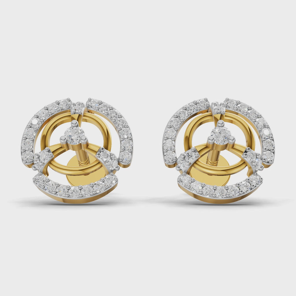 Sparq 0.26ct Evening Diamond Cluster Stud Earrings